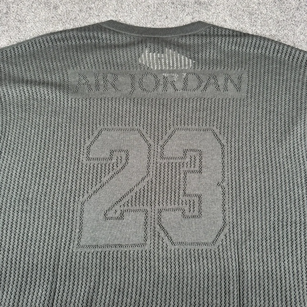 Air Jordan Knit Jersey Top‎ Mens Size XXL Off-Noir Dark Smoke Shirt Short Sleeve